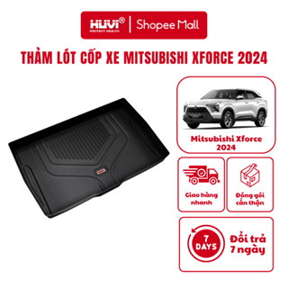  Thảm lót cốp xe Mitsubishi Xforce  2024-hiện tại  nhựa TPE đúc 3D chính hãng HUVI Việt Nam 