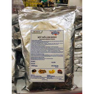 Bột nổi, bột nở (baking powder) 1kg (combo 2 gói 500g) chuyên dùng làm bánh bông lan, bánh qui, bánh bao, giò chả