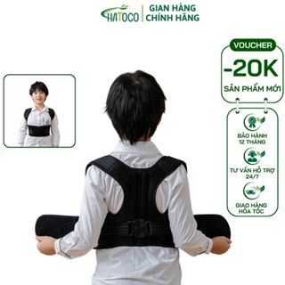 Đai Chống Gù Lưng Trẻ Em Hatoco Có Nẹp Cứng Định Hình Cột Sống, Đai Điều Chỉnh Tư Thế Chống Cận Thị