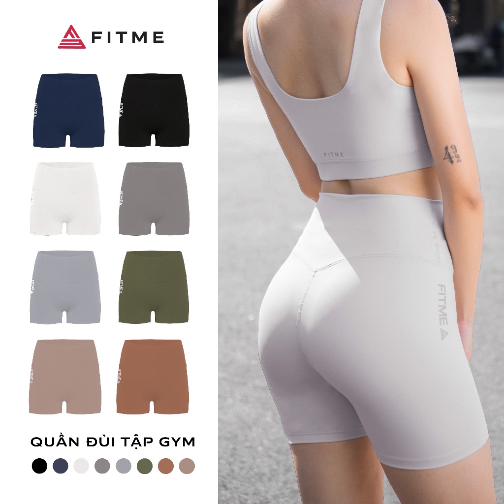 Quần đùi tập gym yoga Fitme legging nữ cạp cao tôn dáng co giãn 4 chiều cao cấp QNTG | BigBuy360 - bigbuy360.vn