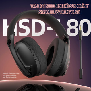 Tai nghe không dây SMAILWOLF L80 thế hệ mới kết nối 3 chế độ Bluetooth - 2.4G - Type-C với âm thanh 3D sống động
