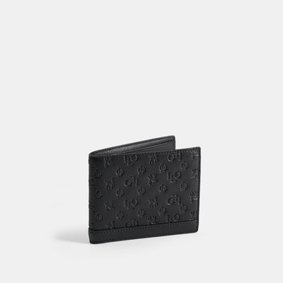 Ví Da Nam Leonardo Ví Carlos da Microfiber chống thấm họa tiết Monogram thiết kế bifold nhiều ngăn