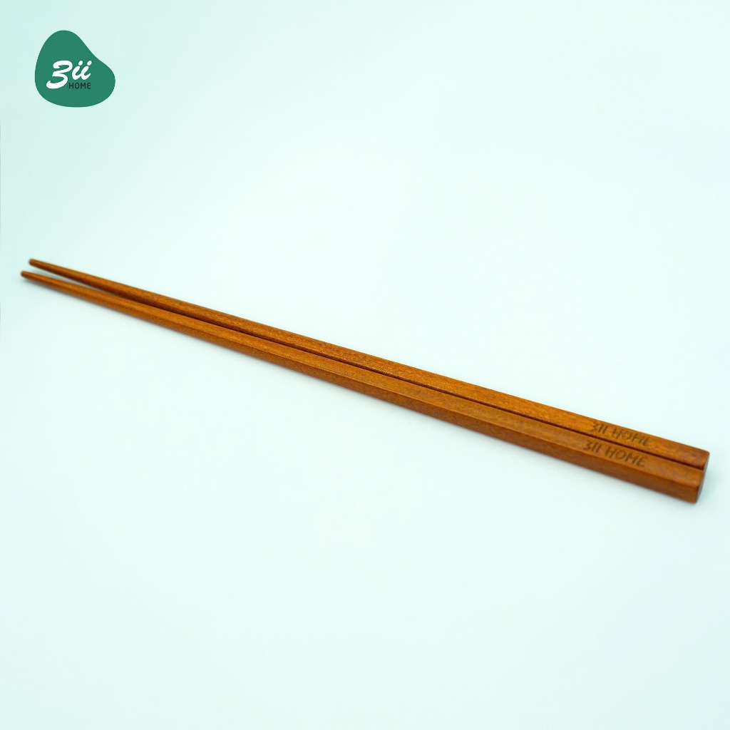 Dụng cụ nhà bếp 3II HOME Đũa ăn gỗ tự nhiên 3IIDCNB đạt chuẩn chất lượng xuất khẩu an toàn sức khoẻ