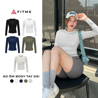 Áo tập gym nữ dài tay Fitme ôm body tôn dáng chất liệu mềm mịn co giãn hỗ trợ chống nắng ACDB01