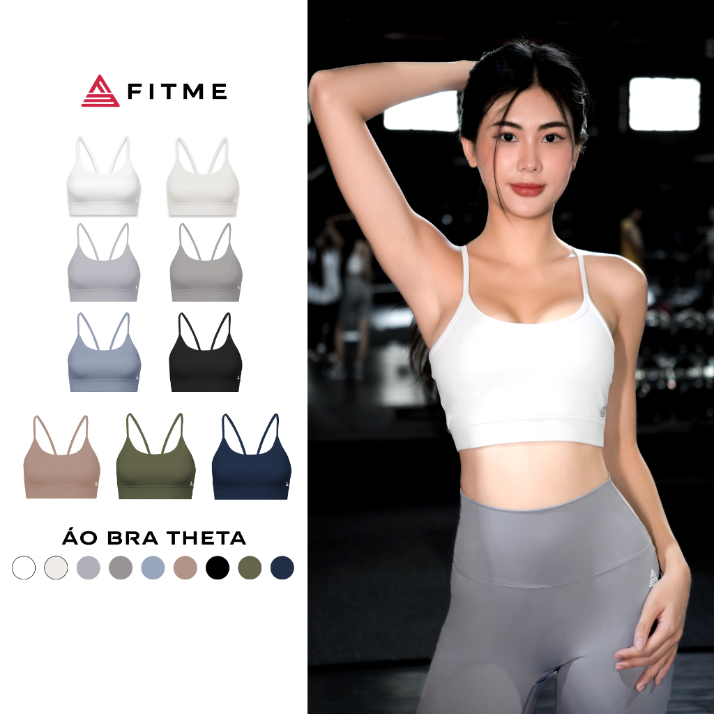 Áo bra tập gym yoga nữ Fitme Theta có mút chống sốc. nâng ngực chất thun thể thao cao cấp co giãn thoải mái BRTT | BigBuy360 - bigbuy360.vn