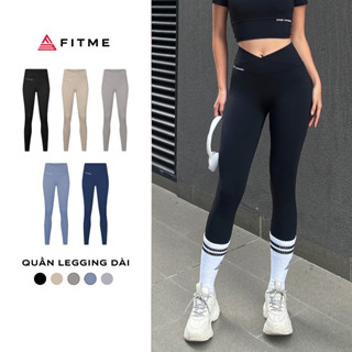 Quần tập gym yoga legging Fitme Cover23 phối xéo 2 lớp nâng mông tôn dáng cao cấp QDCV