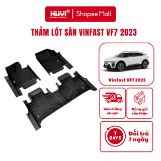 Thảm lót sàn xe Vinfast VF7 (2023-hiện tại) nhựa TPE đúc 3D tràn viền chính hãng HUVI Việt Nam