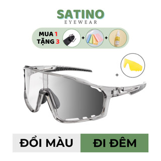 Kính đi đêm đổi màu SATINO kính chống bụi đi đường bảo vệ mắt chống tia UV cho người đi xe thể thao F1