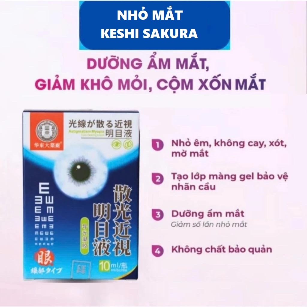 Nhỏ Mắt Sakura, Keshi giúp mắt sắng khỏe - Nhỏ Mắt Sakura Keshi làm dịu căng thẳng cho mắt,ổn định đ