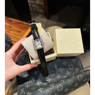 [Authentic] Đồng Hồ Nữ MKK Dây Da Mặt Vuông Đính Đá CAO CẤP FULLBOX