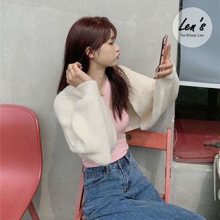 Áo khoác len cánh dơi blackpink Nàng Len