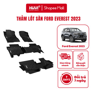 Thảm lót sàn xe Ford Everest (2023-hiện tại) nhựa TPE đúc 3D nguyên khối chính hãng HUVI Việt Nam