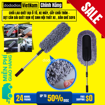 Chổi Rửa Xe Ô Tô Chổi Lau Xe Đa Năng Chính Hãng Dododios Cán Có Thể Kéo Dài Sợi Microfiber Quang Dầu