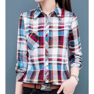 Sơ mi nữ kẻ caro trẻ trung SM02
