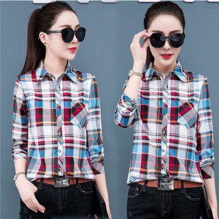 Sơ mi nữ kẻ caro trẻ trung SM02