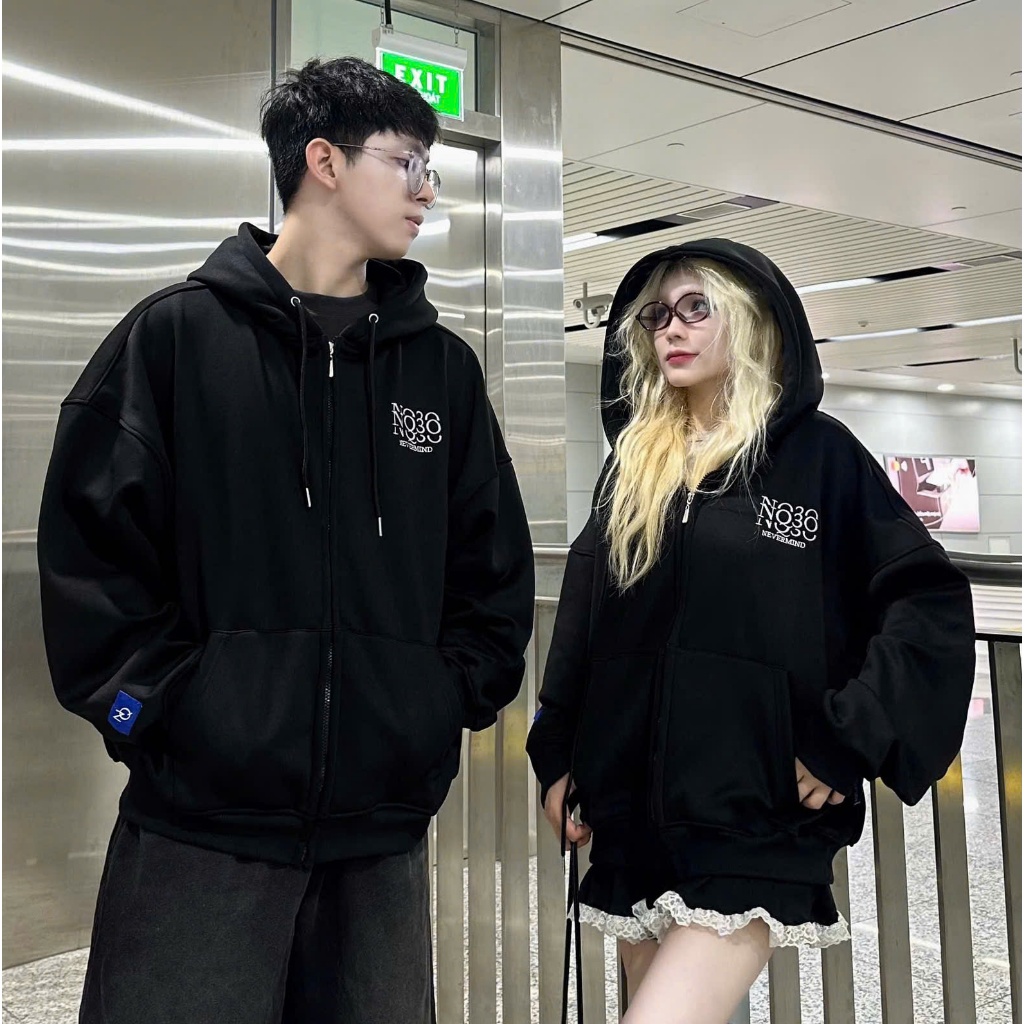 Áo Khoác Hoodie Zip Nỉ Cotton Thêu Xù NQ30 MISO  Form Boxy Nam Nữ Unisex | BigBuy360 - bigbuy360.vn
