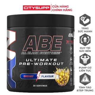 ABE All Black Everything Ultimate Pre Workout 375G (30 Lần Dùng) Bổ Sung Năng Lượng, Tăng Sức Bền và Tỉnh Táo