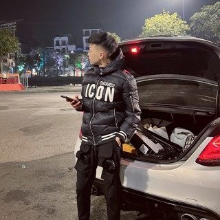  Áo Khoác Phao Nam Kiểu Thêu Da Chất Liệu Lông Vũ Thời Trang Nam Kiểu Dáng Khoác Ngoài 