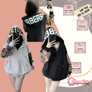 Áo Khoác Hoodie Nỉ BBR Logo In To Sau Mũ Chất Liệu Nỉ Bông Trần Dày Dặn Cao Cấp, Mũ 2 lớp phối khoác Zipper Hot Trend