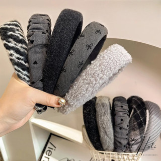  Cài Tóc Tone Đen Xám Unisex Bờm Tóc Nữ Họa Tiết Chấm Bi Nơ Xinh Xắn Phong Cách Hàn Quốc Nhiều Mẫu - HOTI - CT057 