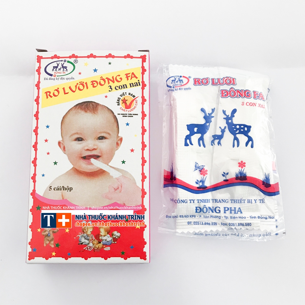 (hộp 5 cái) Gạc rơ lưỡi Đông FA 3 con nai