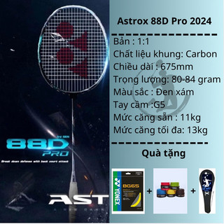  Vợt cầu lông khung Carbon Astrox 88D Pro 2024 căng sẵn 11-12kg tặng kèm quấn cán + bao vợt và in logo theo yêu cầu 