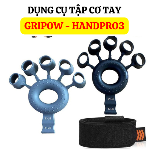  Dụng Cụ Tập Cơ Tay Gripow Handpro Tập Gân Cơ Cổ Tay 11-13LB 17-21LB Dụng Cụ Tập Cơ Bằng Silicone 