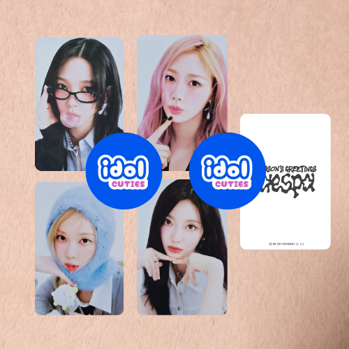 Idol Cuties - Aespa Season Greetings 2025 (Photocard set) loại 2 - Card bo góc card des unoff lomo