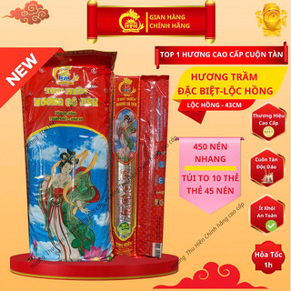 Nhang Thơm Nhang Trầm Đặc Biệt Lộc Hồng Thu Hiền 43Cm Hương Trầm Đặc Biệt Đậu Tàn Ít Khói Cao Cấp 