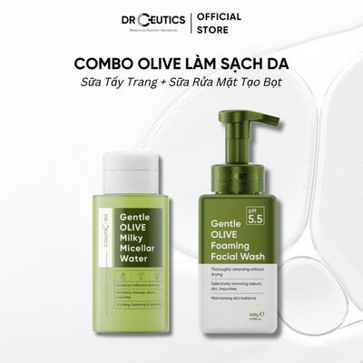 DRCEUTICS Chu Trình Làm Sạch 02 Bước Nước Tẩy Trang Dạng Sữa 310ml + Sữa Rửa Mặt Tạo Bọt 420g Làm Sạch Sâu & Dịu Nhẹ