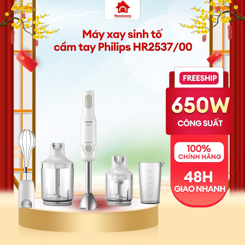 Máy xay sinh tố cầm tay Philips HR2537/00