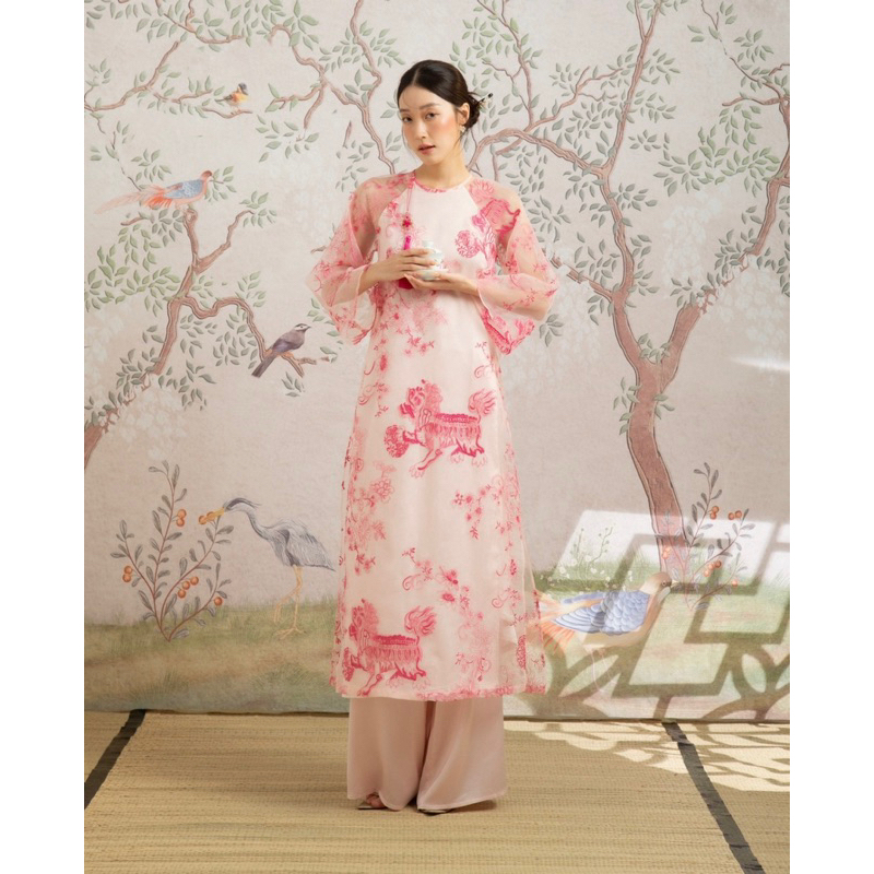 áo dài hồng edini pass