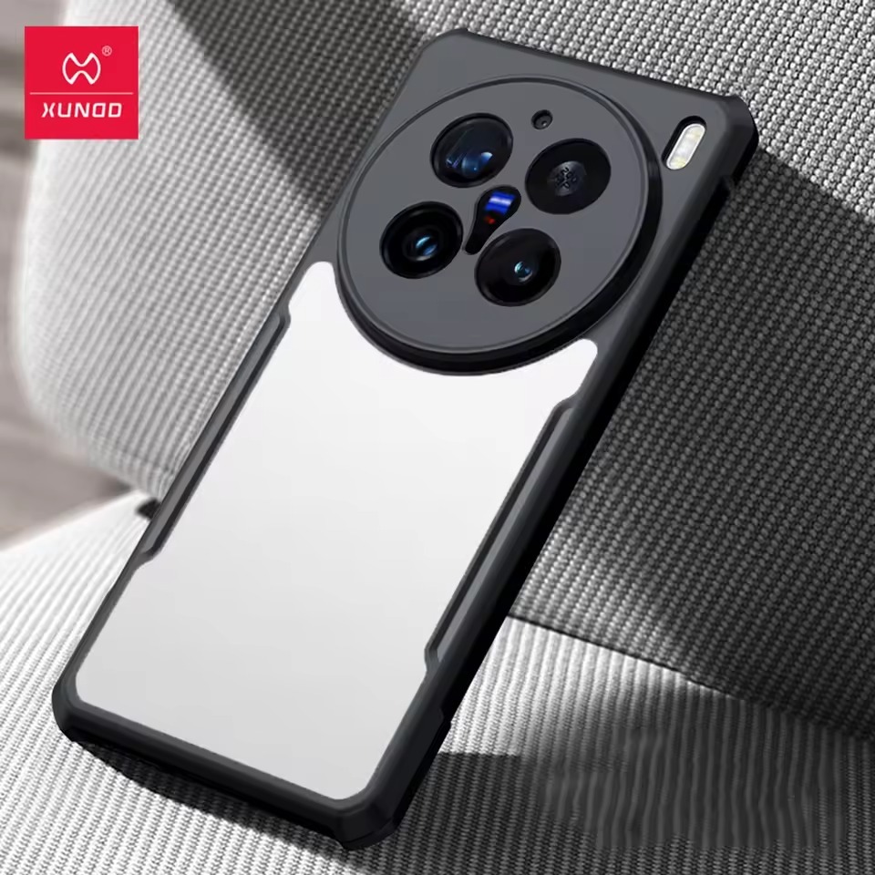 Ốp lưng XUNDD Vivo X200/ X200 Pro/ X200 Pro Mini - Chống sốc, Viền Đen