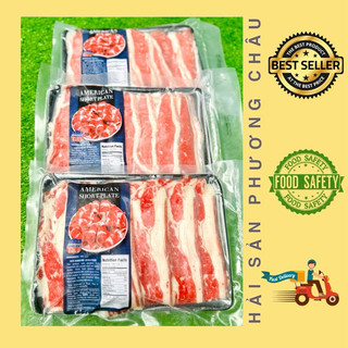 [HỎA TỐC SG] Ba chỉ bò Mỹ trải cuộn nhúng lẩu nướng 500g