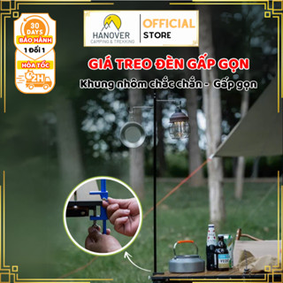 Chân treo đèn kẹp bàn và cắm đất chất liệu thép không gỉ, giá treo đồ gắn bàn dã ngoại kèm móc treo