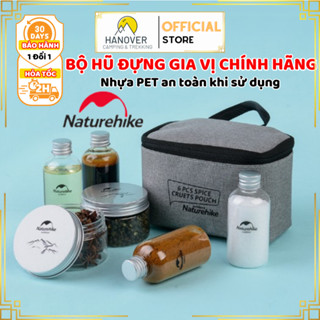 Bộ Hũ Đựng Gia Vị Dã Ngoại Chính hãng NatureHike, Bộ đựng Gia Vị 6 Lọ Kín Gọn Nhẹ Chống Tràn Ngược