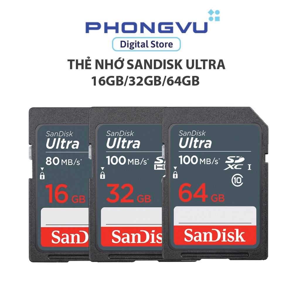 Thẻ nhớ Sandisk Ultra 16GB/32GB/64GB/ Class 10 - Bảo hành 84 tháng
