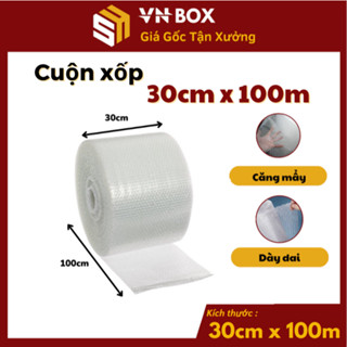 1 CUỘN Chống Sốc 100m Xốp Nổ Bọc Hàng Khổ 30cmx100m - VNBOX HCM