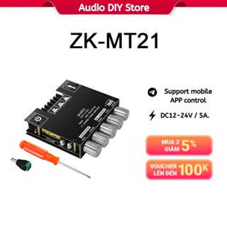 【Hồ Chí Minh ZK-MT21 mạch khuếch đại âm thanh bluetooth TPA3116 2.1 Kênh Bluetooth 5.0 50WX2 Công suất 100W Âm than