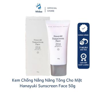 Kem chống nắng cho mặt Hanayuki Sunscreen Face NL010 dưỡng da nâng tông nhẹ 50g