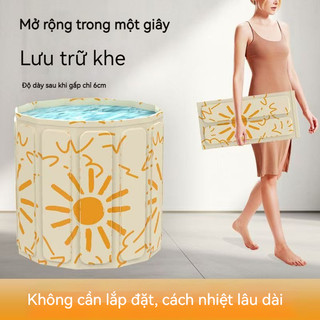Bồn tắm gấp gọn cho người lớn cao cấp, độ dày 7 lớp với 12 tấm ván bọc xung quanh chắc chắn, ráp láp dễ dàng