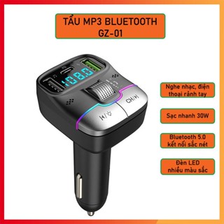 Tẩu Nghe Nhạc MP3 Bluetooth Sạc Nhanh GZ01 Trên Ô Tô, Hỗ Trợ Sạc Nhanh PD30W, QC3.0