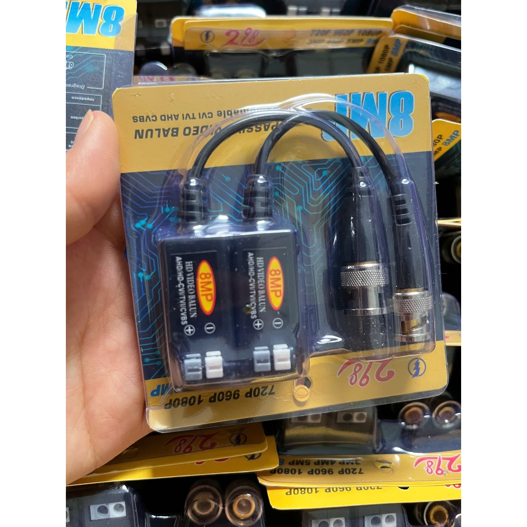 Balun camera màu vàng 8mp nút nhấn loại tốt/VIDEO BALUN BẤM 8MB siêu xịn.