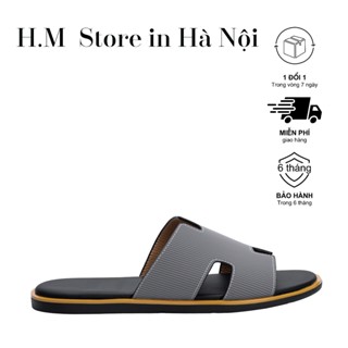 Dép Nam HM Bản Siêu Cấp MS52 Full Box, Quai Da Microfiber, Đế Cao Su Non, BH 6 Tháng