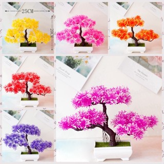 Đồ trang trí cây cảnh bóng cỏ, chậu cây cảnh nhựa để trang trí cảnh quan nhỏ, cây cảnh hoa mini giả vân sam