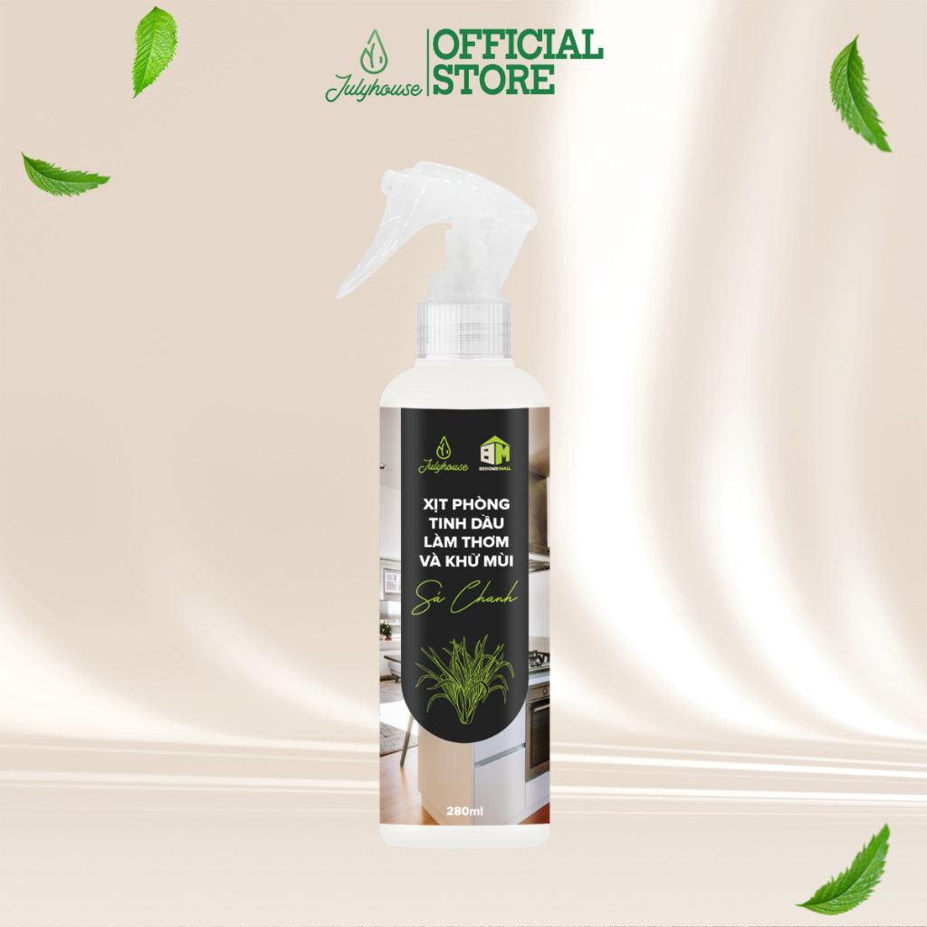 [Julyhouse x BehomeMall] Xịt phòng tinh dầu sả chanh 280ml thơm phòng và khử mùi