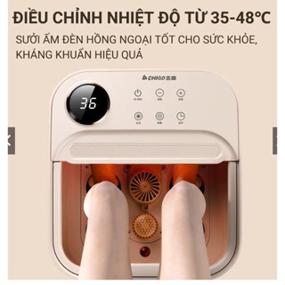 Bồn ngâm chân massage MISUMA gấp gọn, massage ngâm chân hồng ngoại sục khí, con lăn matxa tự động