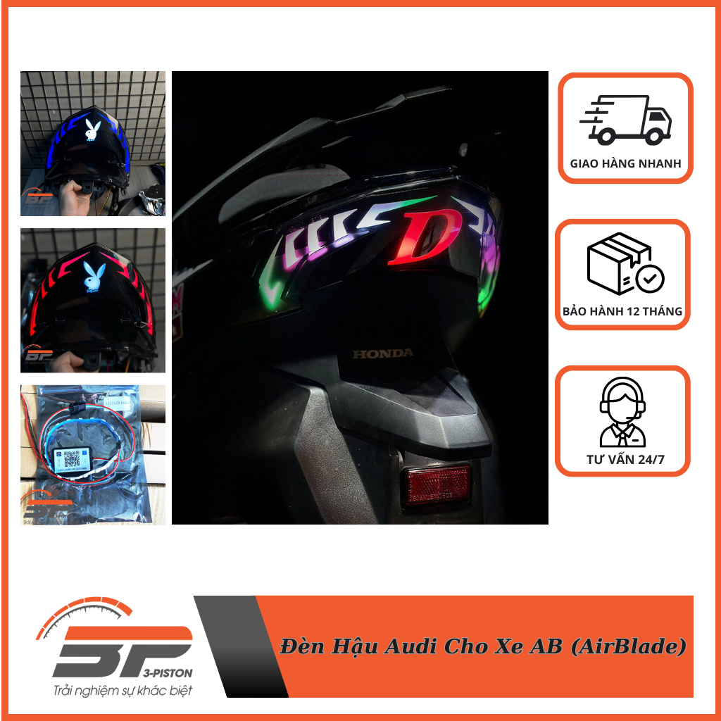 Phôi Đèn Hậu Audi Cho Xe AB (Air Blade) - BH 12 tháng