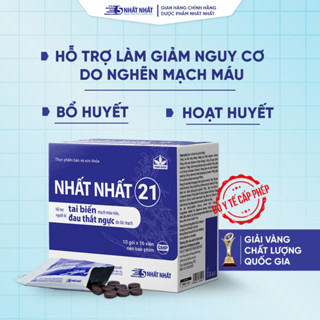 Viên Uống Dùng Cho Người Tai Biến, Đau Thắt Ngực Do Tắc Mạch - Nhất Nhất 21 - Bổ Huyết, Hoạt Huyết, Tăng Lưu Thông Mạch