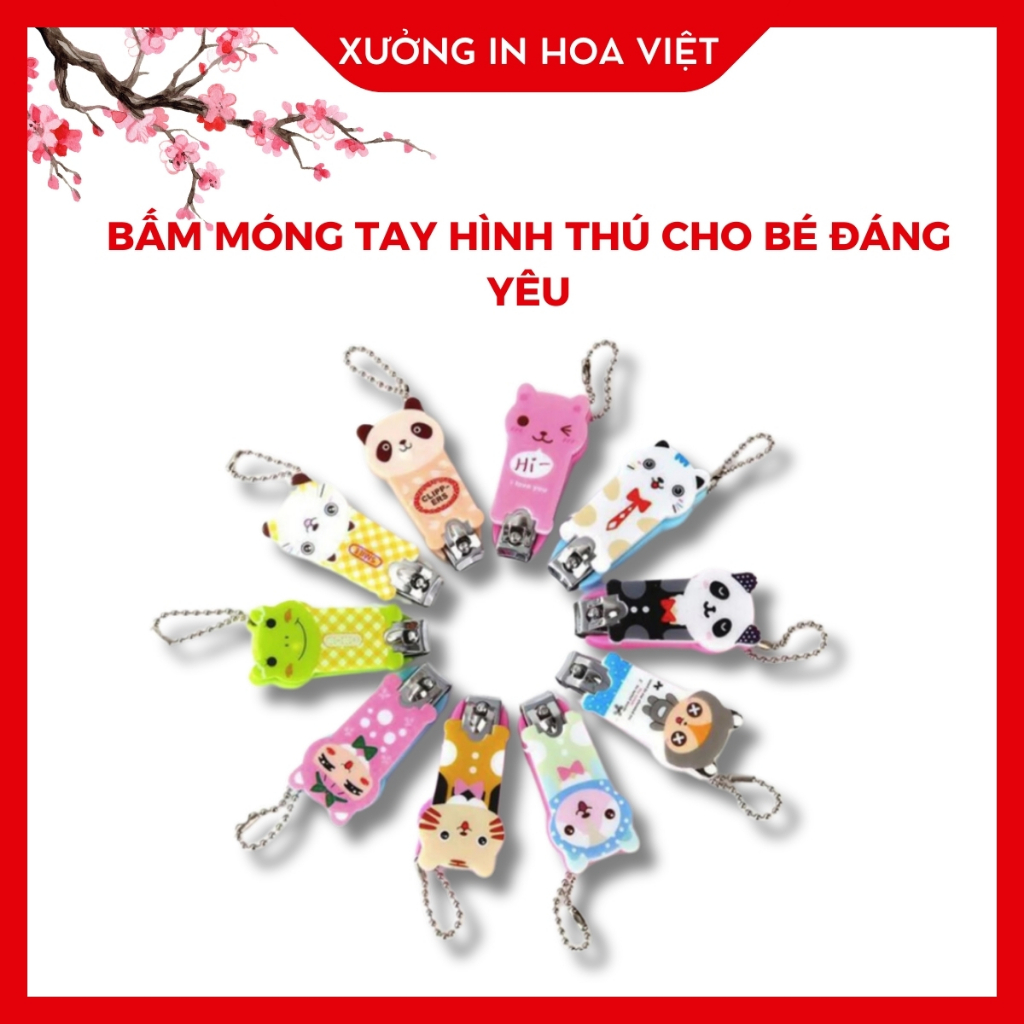 Bấm móng tay hình thú cho bé đáng yêu